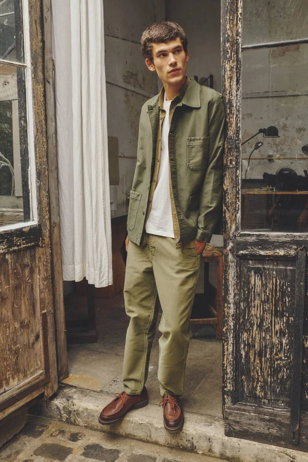 Paulin - Pantalon de travail large vintage lavé - Homme
