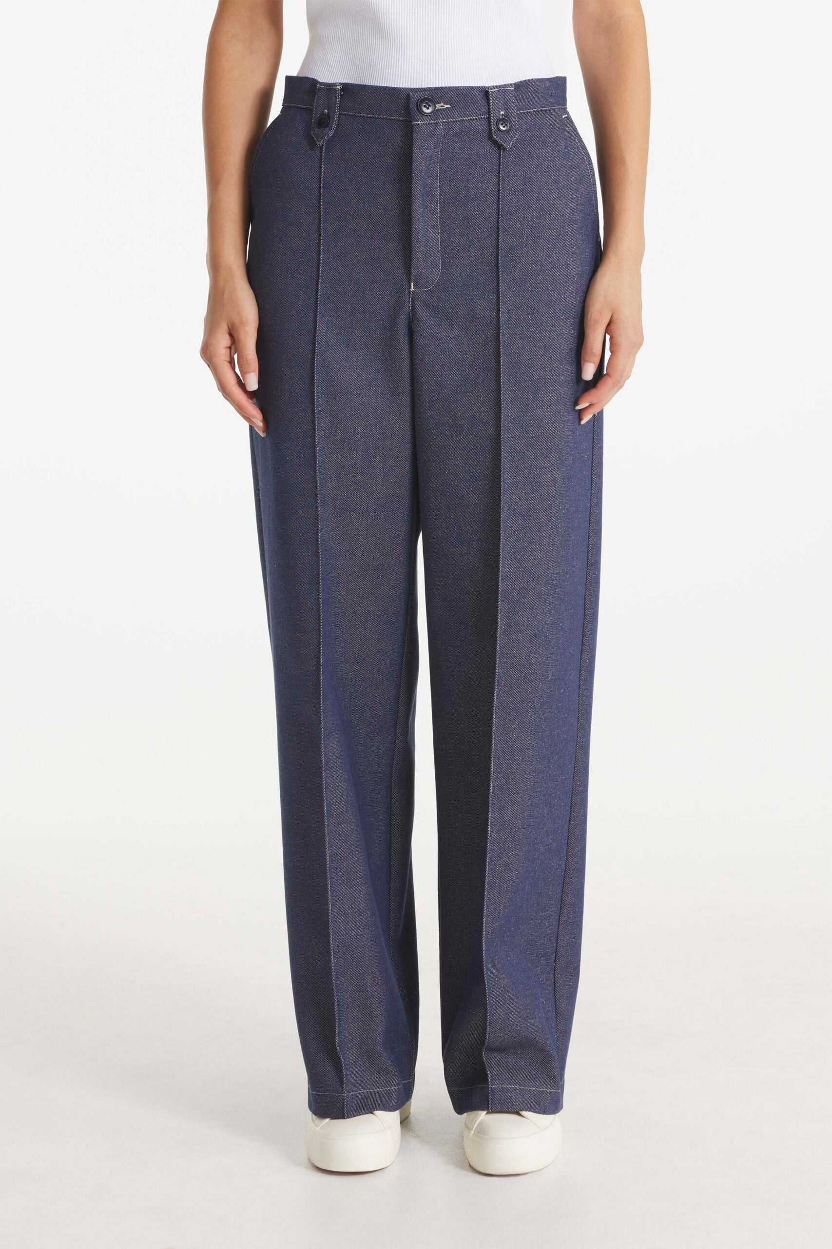 PARELLA - WIDE-LEG TROUSERS 72 RECYCLED COTTON 23 PES 5 OTHERS
