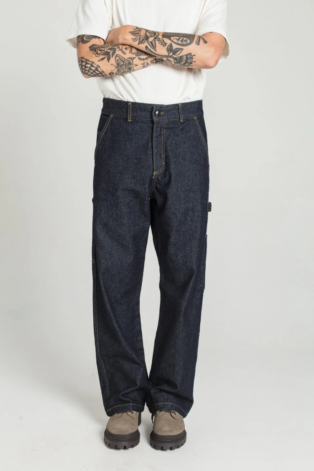 Pageas - Pantalon en denim style carpenter