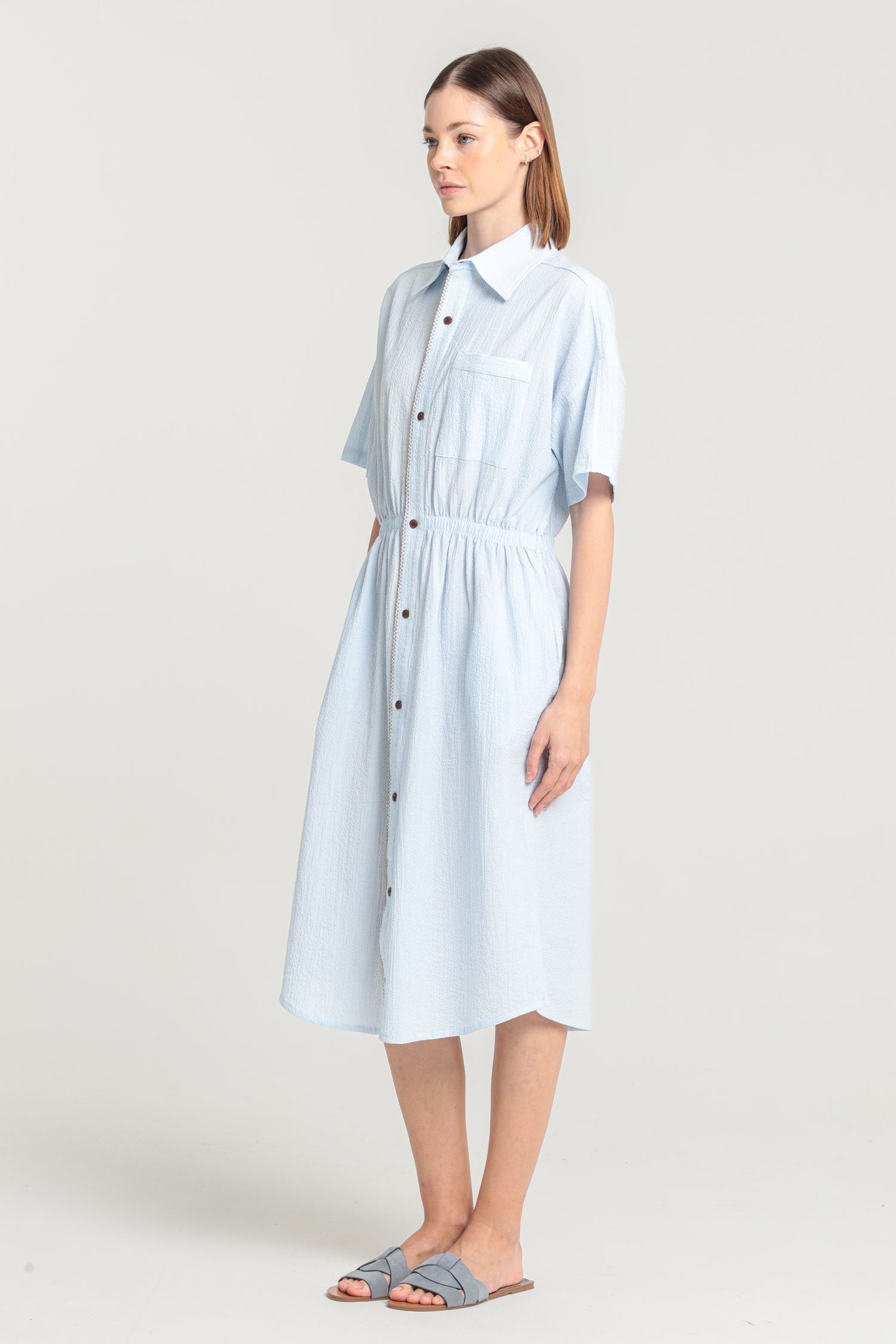 Rily - Robe chemise rayée