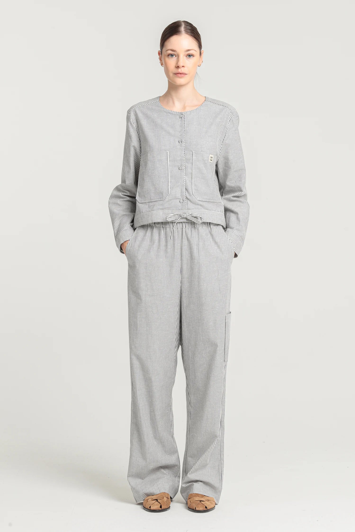 Pommy - Pantalon élastique à rayures
