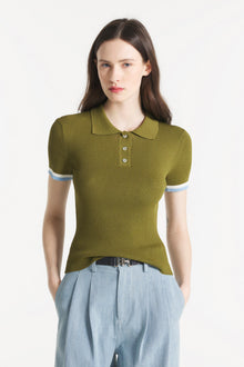 SELASTE - Polo tricoté manches courtes