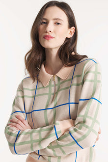 TARDI - Polo en jacquard avec fermeture éclair