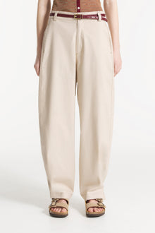 PERNETTE - WIDE-LEG PANTS 50 LINEN 48 COTTON 2 ELASTANE