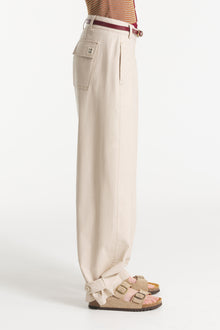 PERNETTE - WIDE-LEG PANTS 50 LINEN 48 COTTON 2 ELASTANE