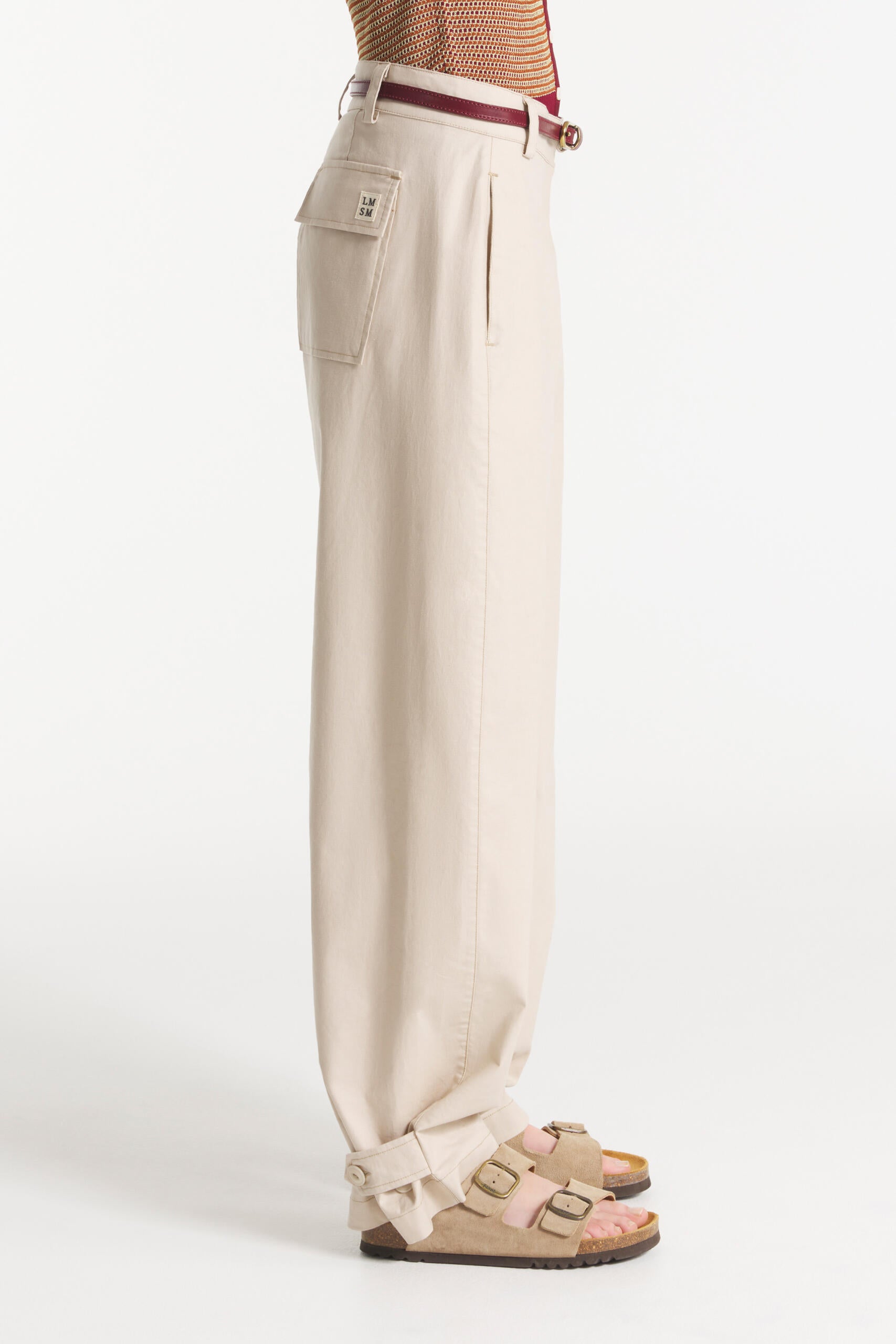 PERNETTE - WIDE-LEG PANTS 50 LINEN 48 COTTON 2 ELASTANE