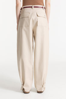 PERNETTE - WIDE-LEG PANTS 50 LINEN 48 COTTON 2 ELASTANE
