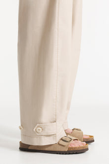 PERNETTE - WIDE-LEG PANTS 50 LINEN 48 COTTON 2 ELASTANE
