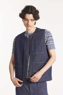 VISALINO - Veste de travail en denim sans manches