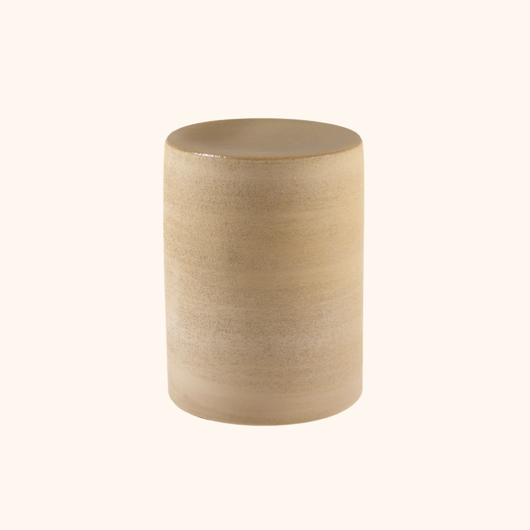 Table d'appoint ronde beige - collection Pawn