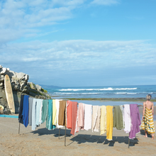 Vice Versa Fringed Washed Linen Crinkled Throw