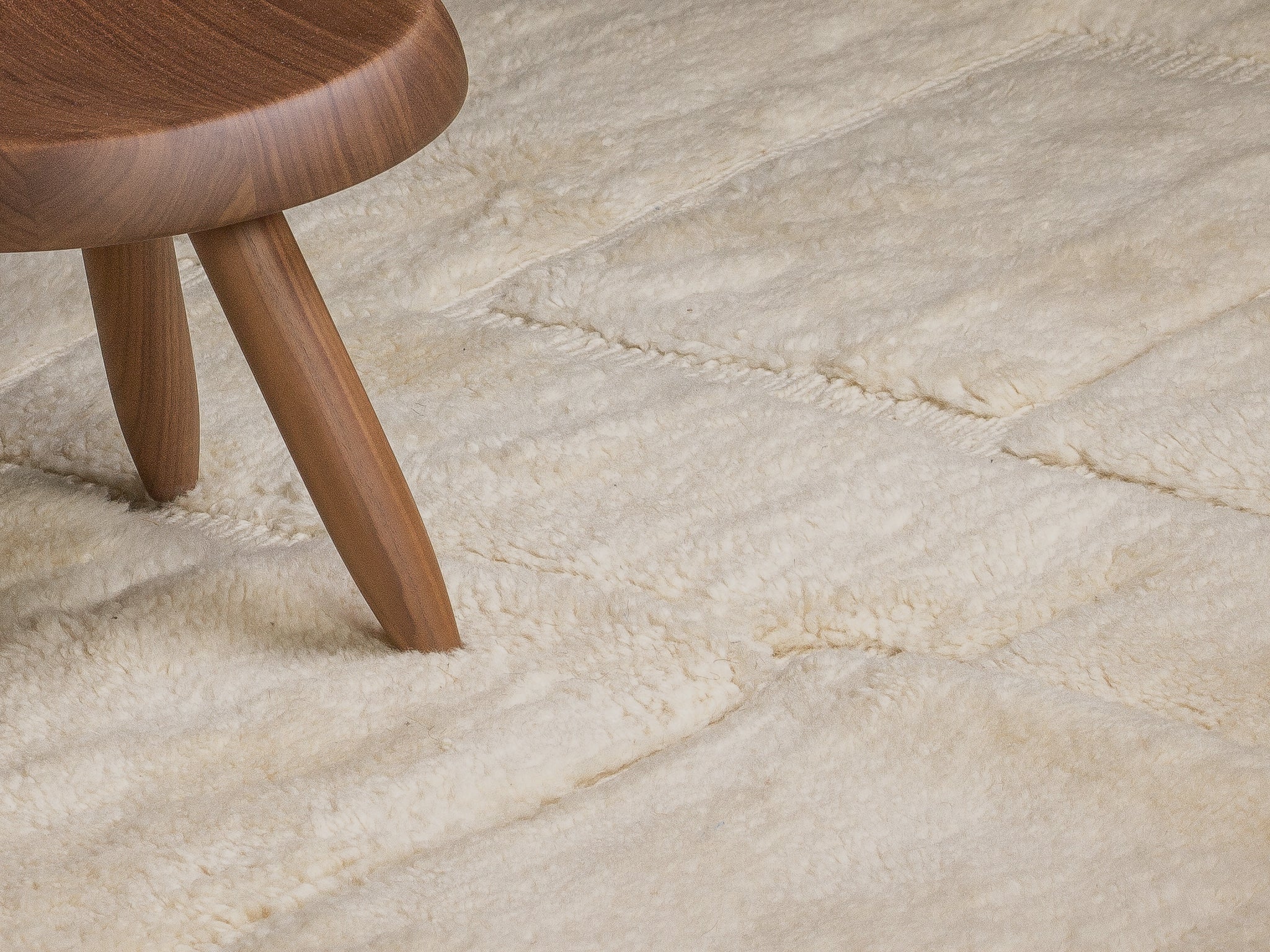 Tapis berbère beige 100% laine - 250cm x 300cm