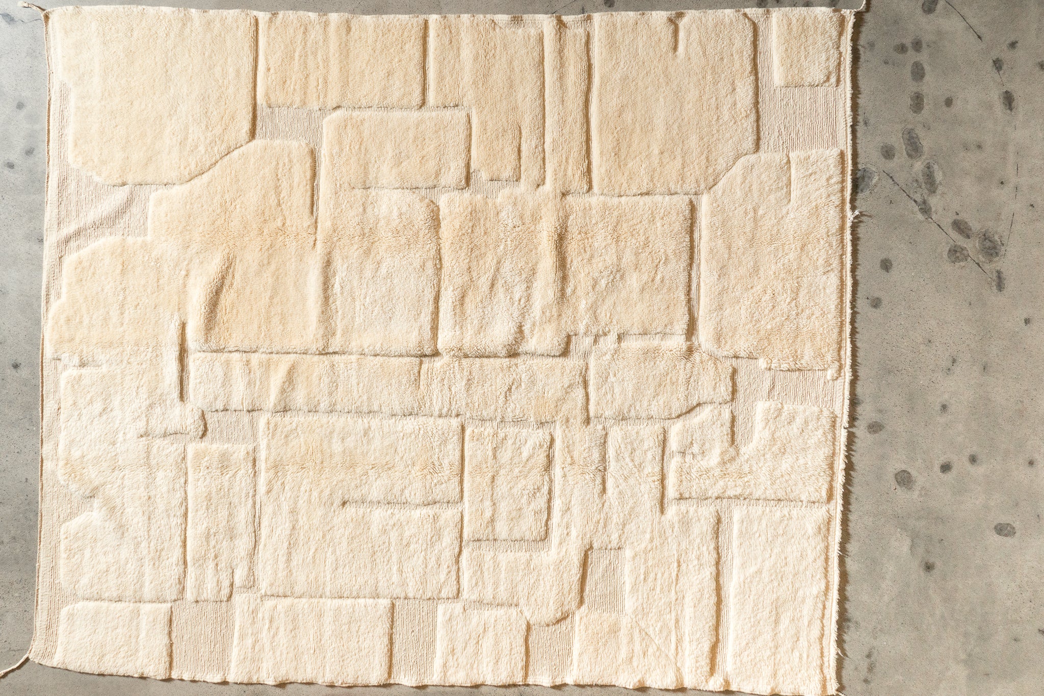 Tapis berbère beige 100% laine - 250cm x 300cm