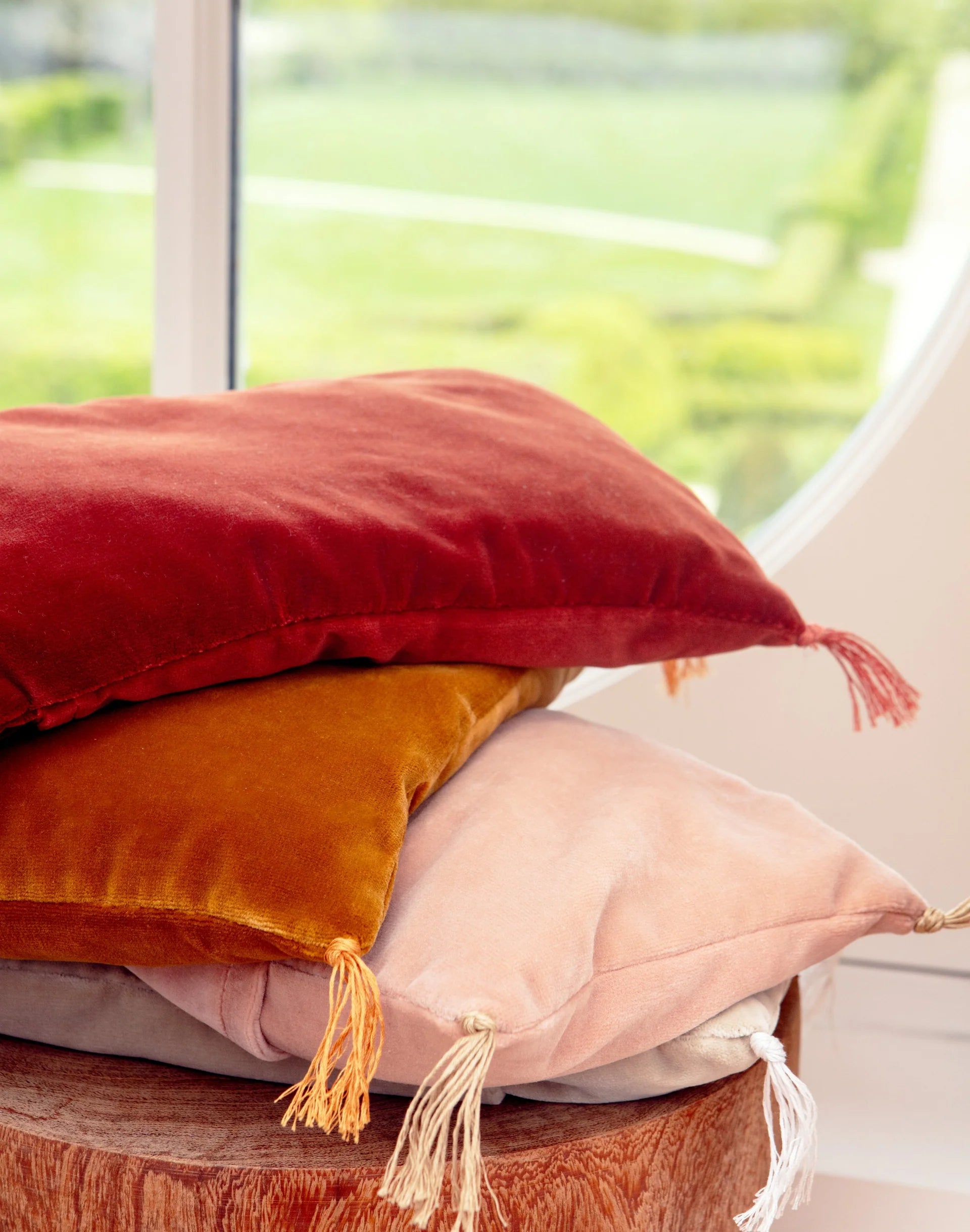 Coussin - Noyaux de Cerises - Velours