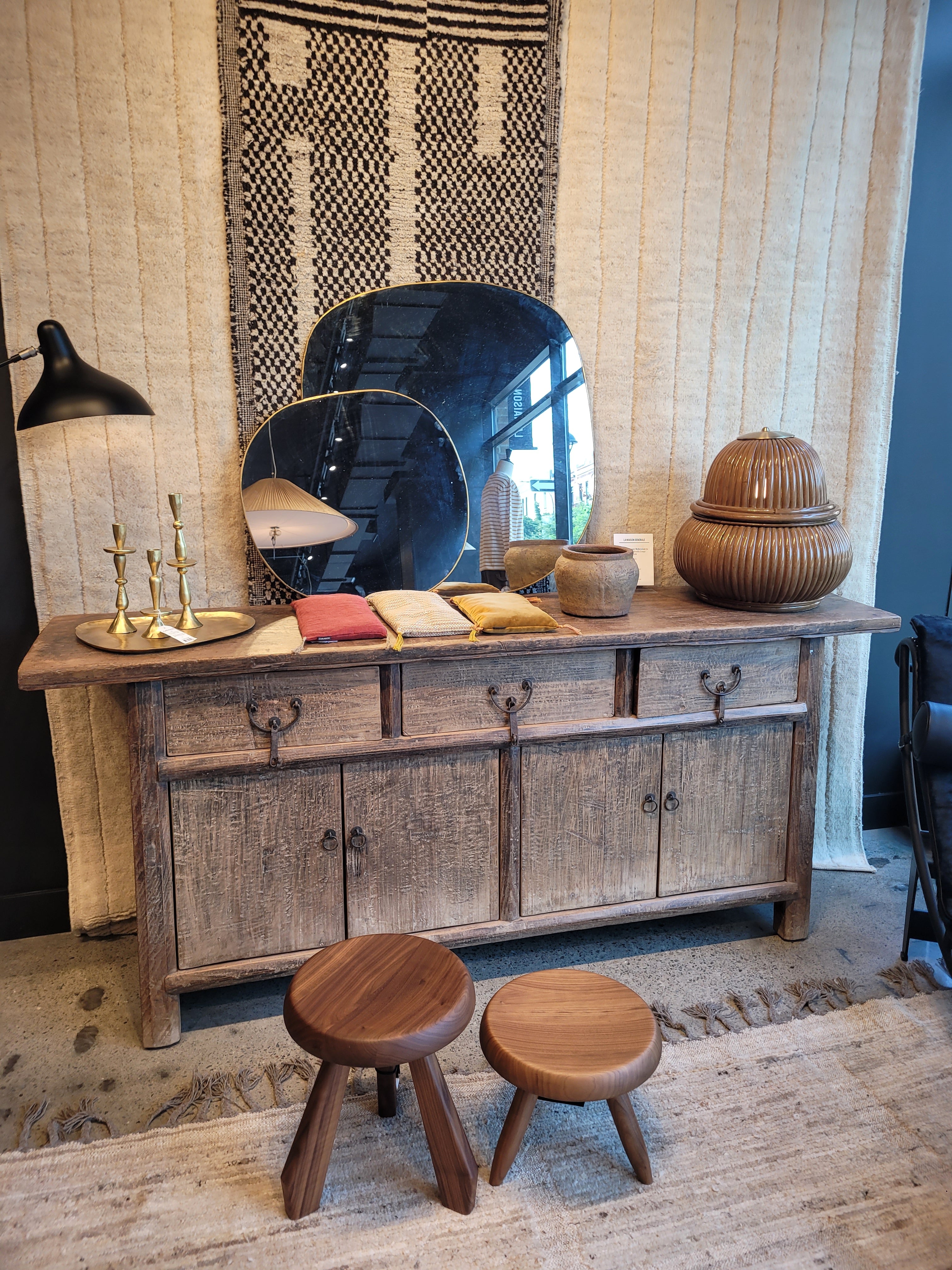 18th century sideboard, 4 doors and 3 drawers