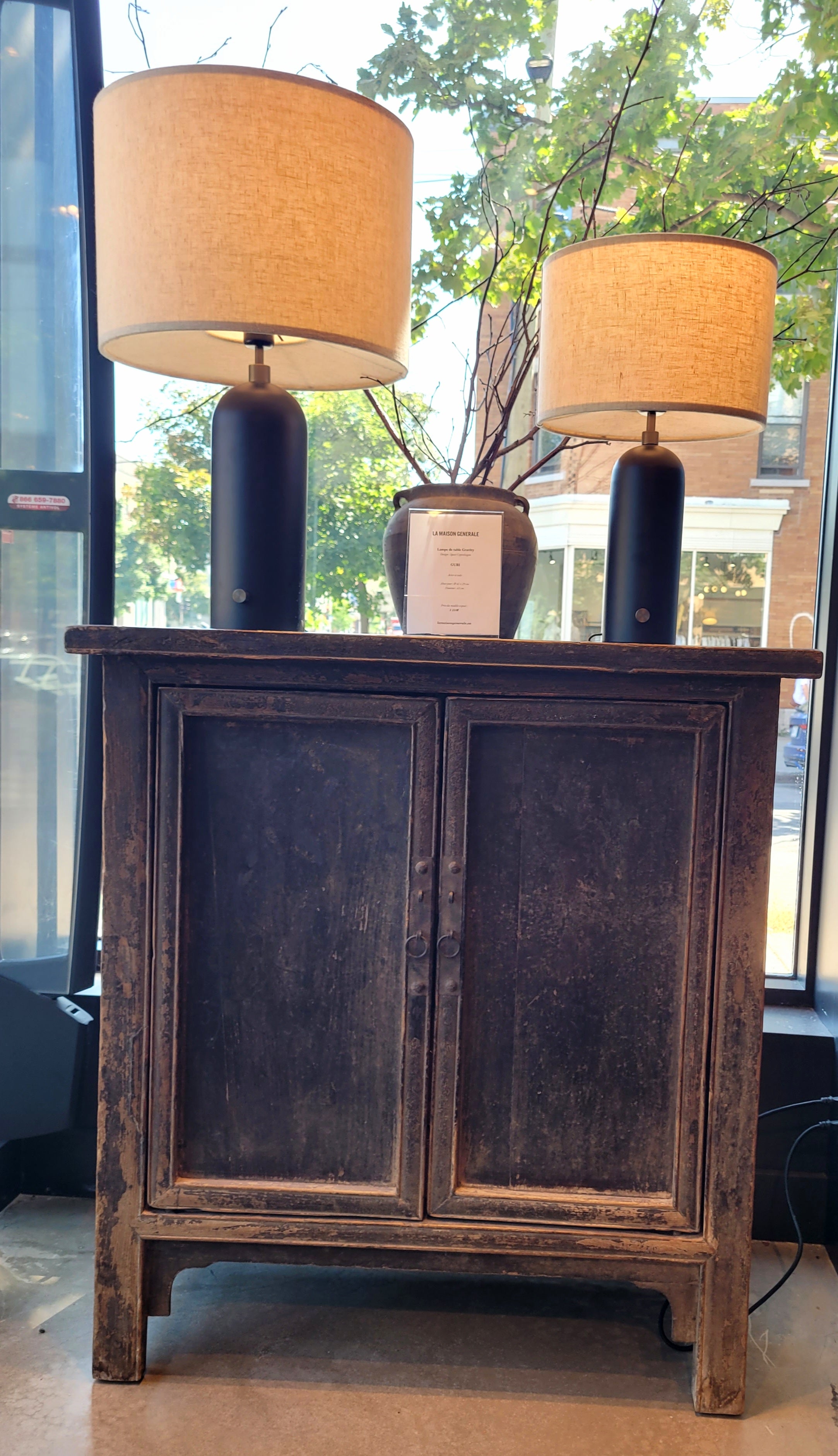 Small black sideboard - 2 doors and 2 drawers - 8233300