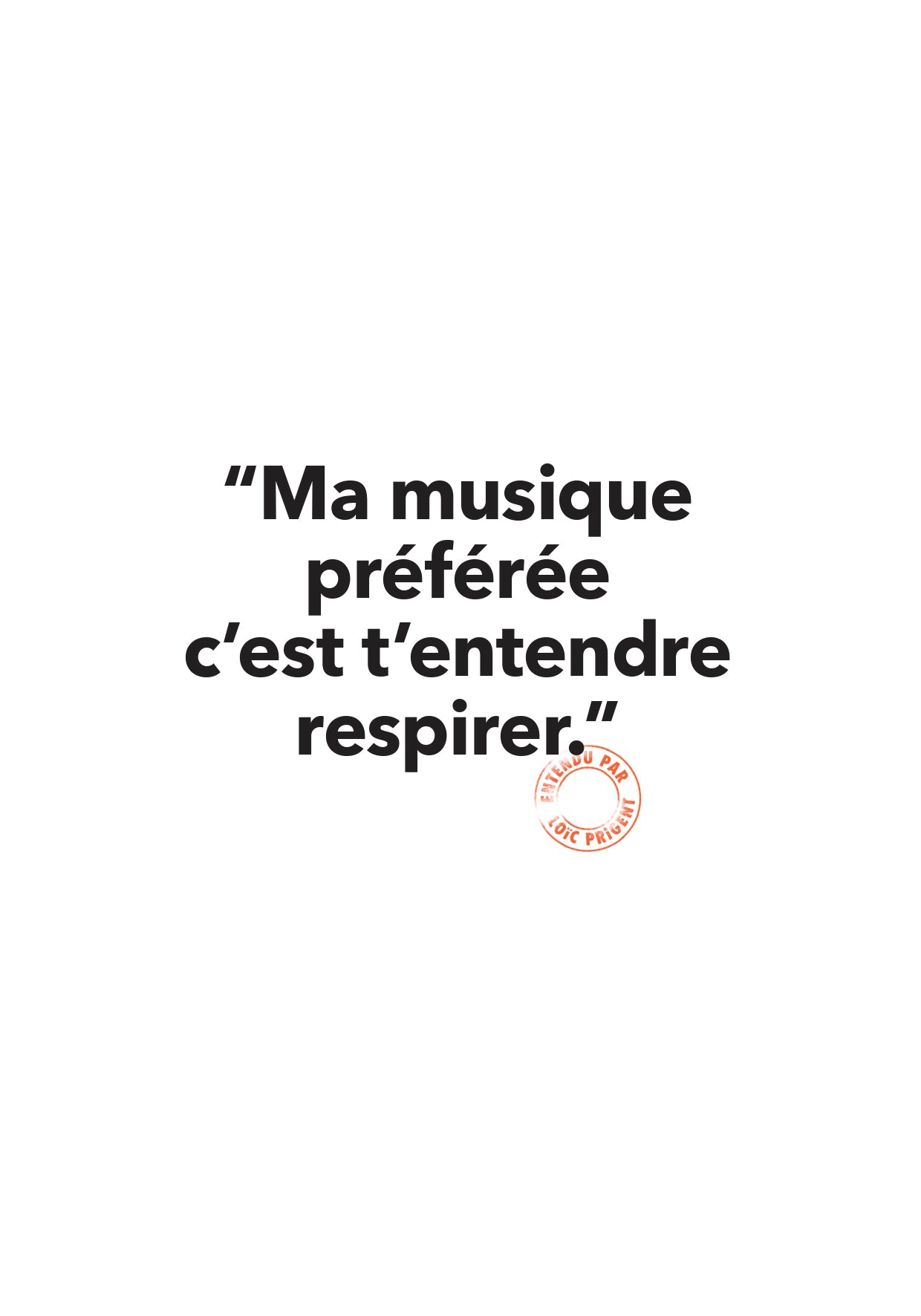 Carte et Enveloppe Ma Musique Préférée - Loic Prigent