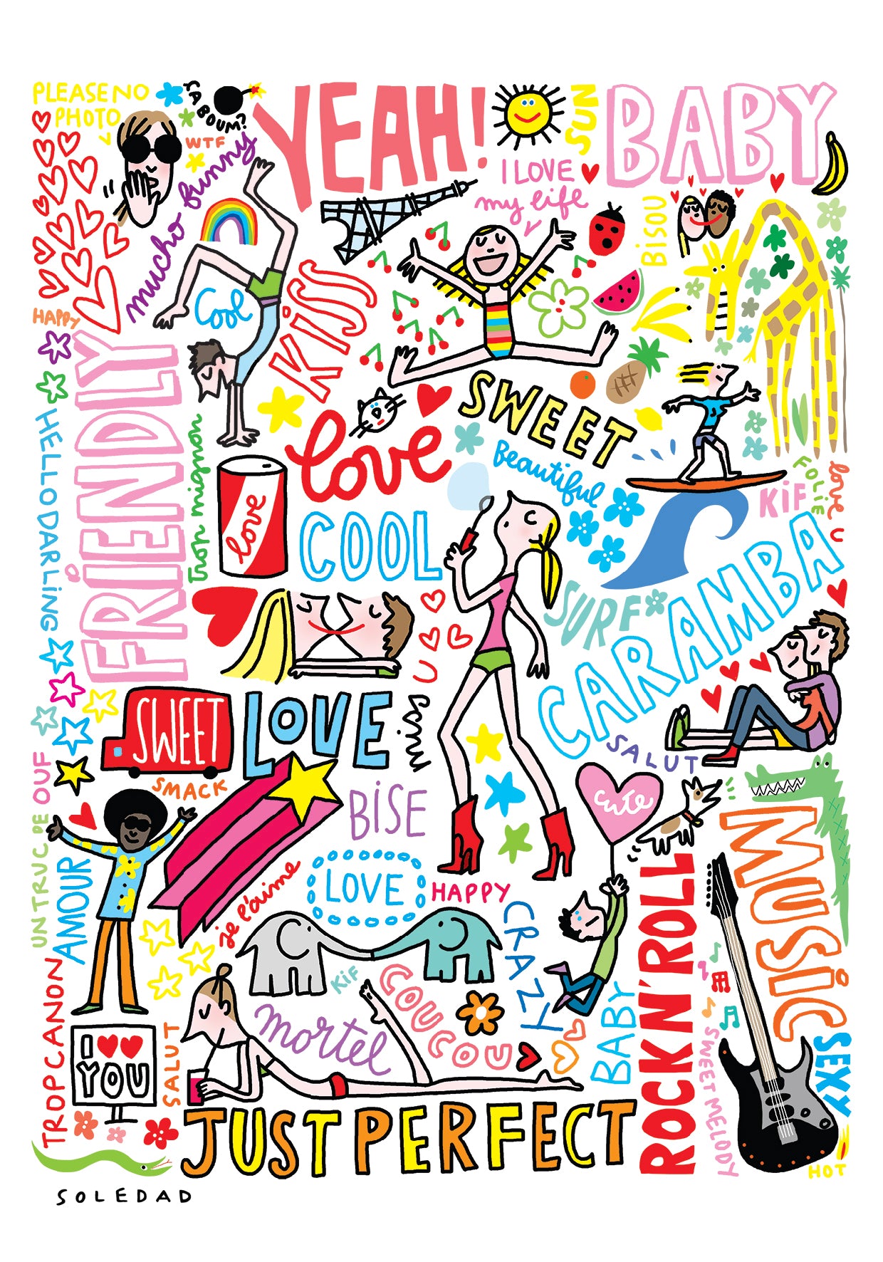 Carte et Enveloppe Graffitis - Soledad