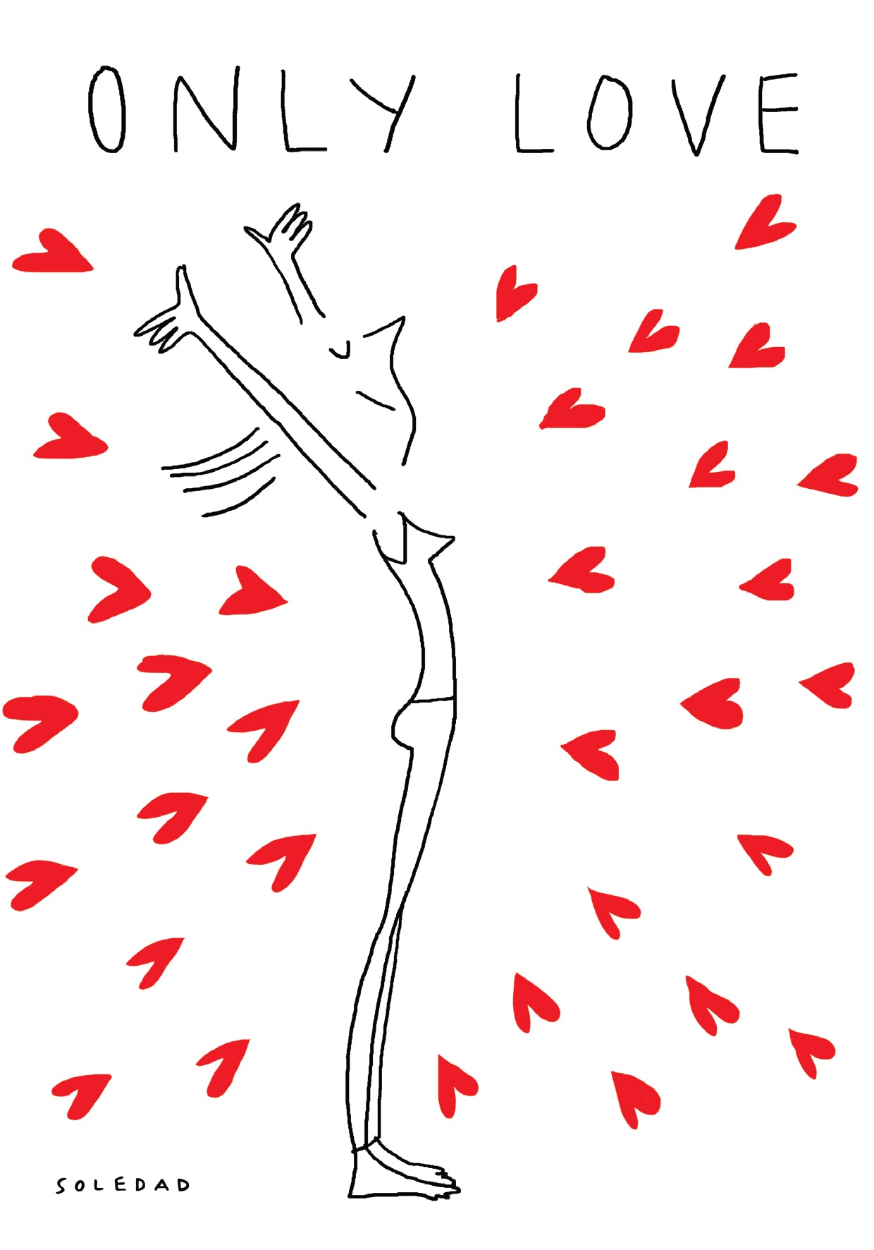 Carte et Enveloppe Only Love - Soledad