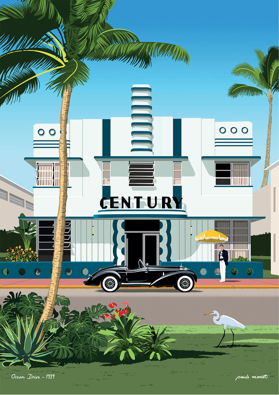 Affiche Ocean Drive - Paulo Mariotti
