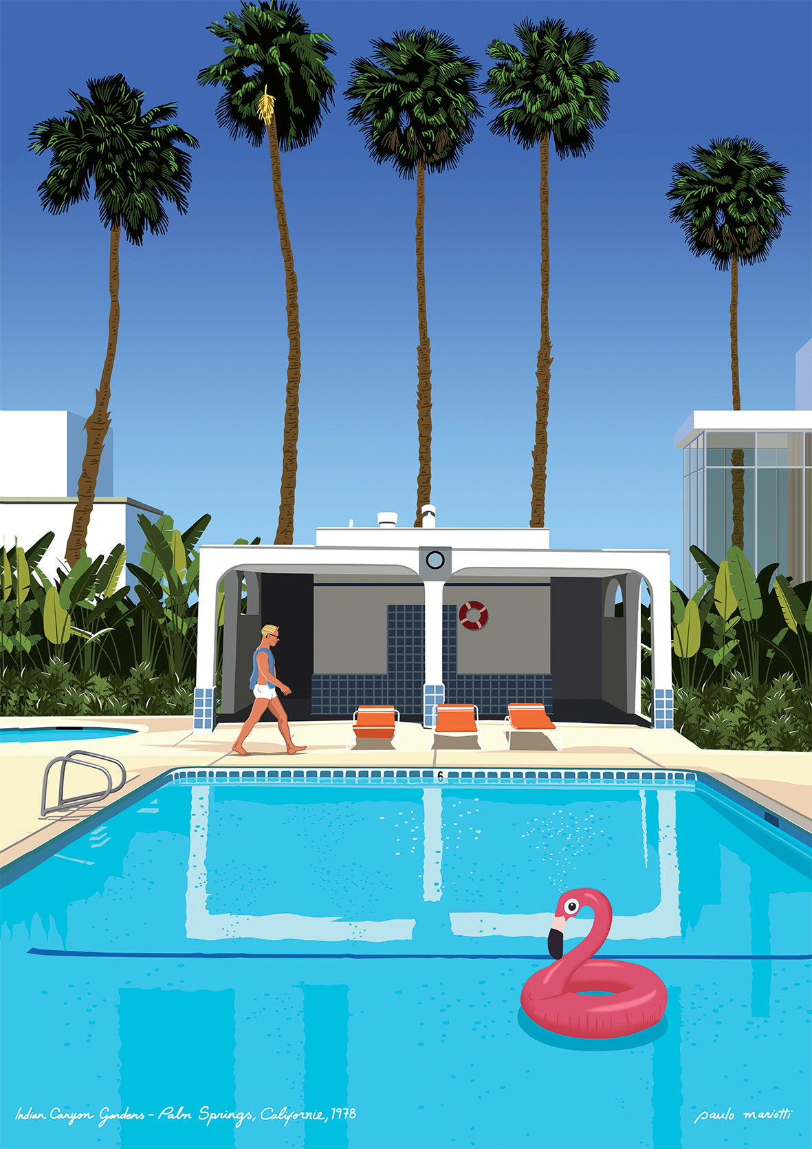Affiche Palm Spring - Paulo Mariotti