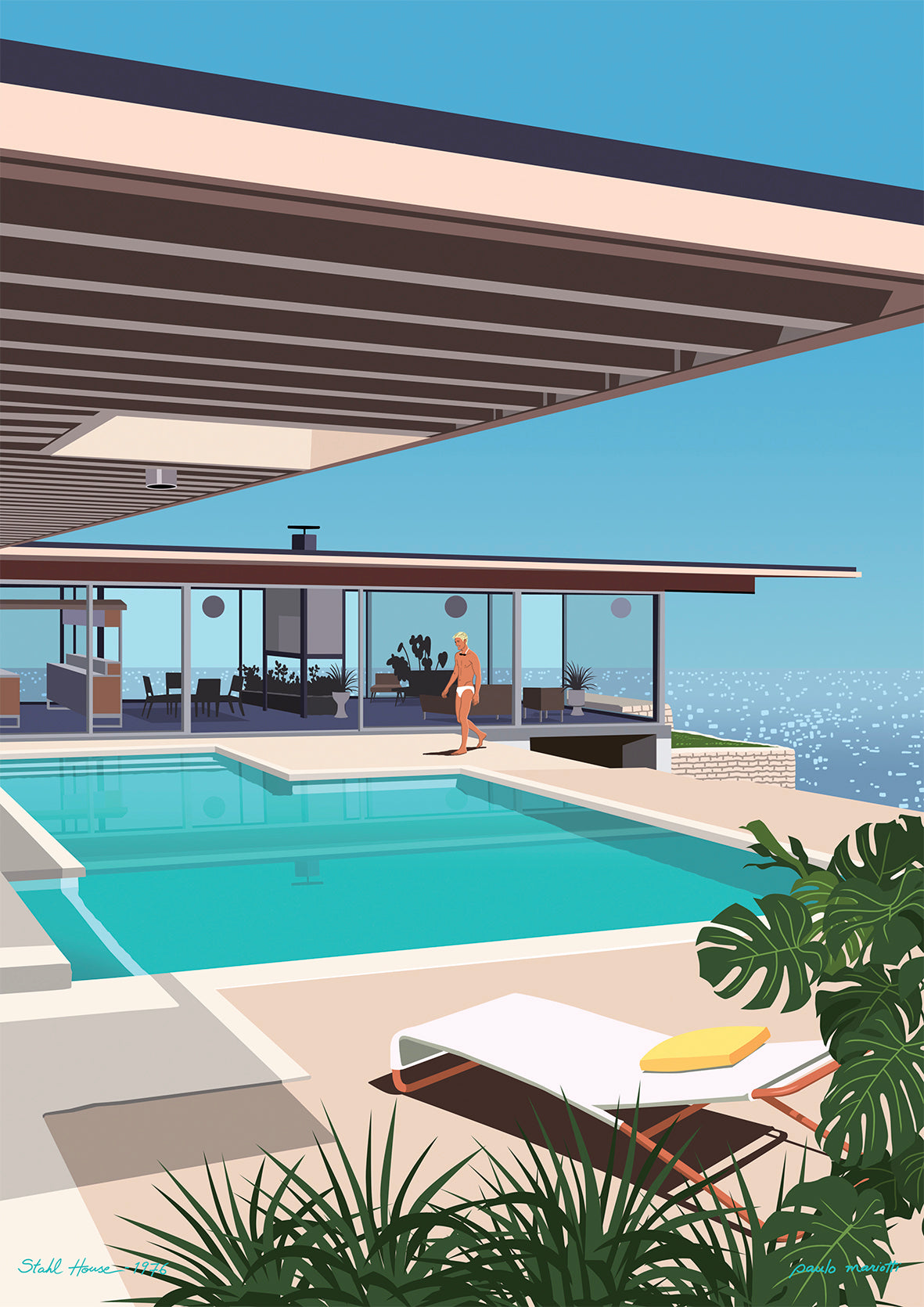 Affiche Stahl House - Paulo Mariotti