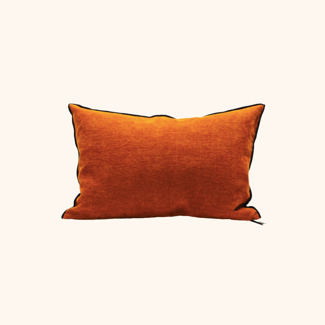 Inside Out Chenille Soft Wash Cushion Black Line
