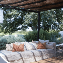 Vice Versa Fringed Throw in Washed Linen Crepe