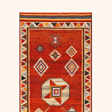 Tapis herki, noué à la main 343 x 90 cm