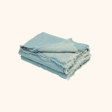 Vice Versa Fringed Washed Linen Crinkled Throw