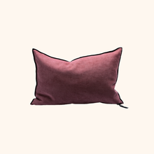 Inside Out Chenille Soft Wash Cushion Black Line