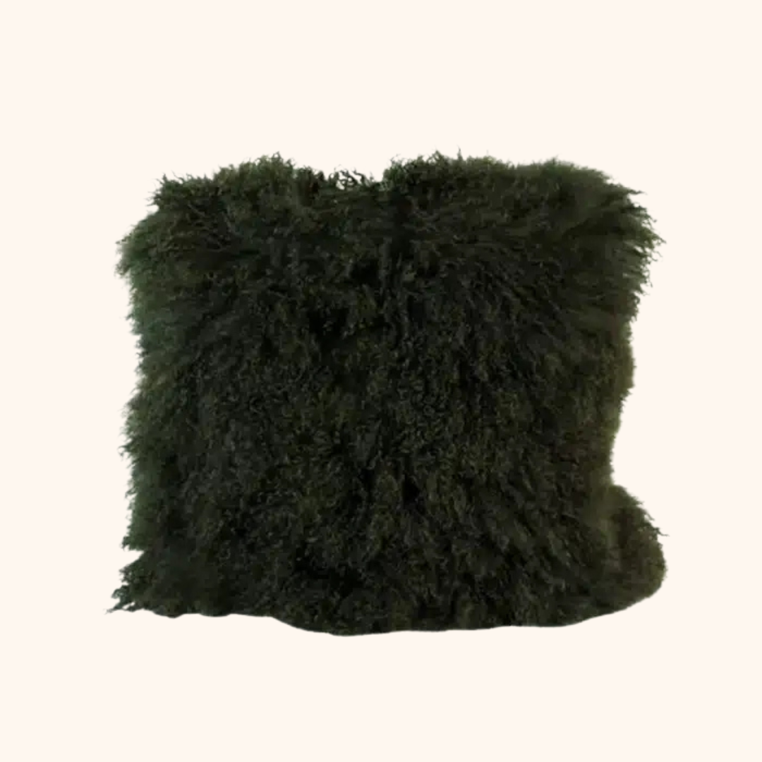 Coussin en poil Agneau du Tibet - 50cm x 50cm