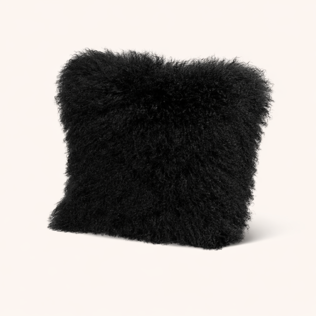 Coussin en poil Agneau du Tibet - 50cm x 50cm