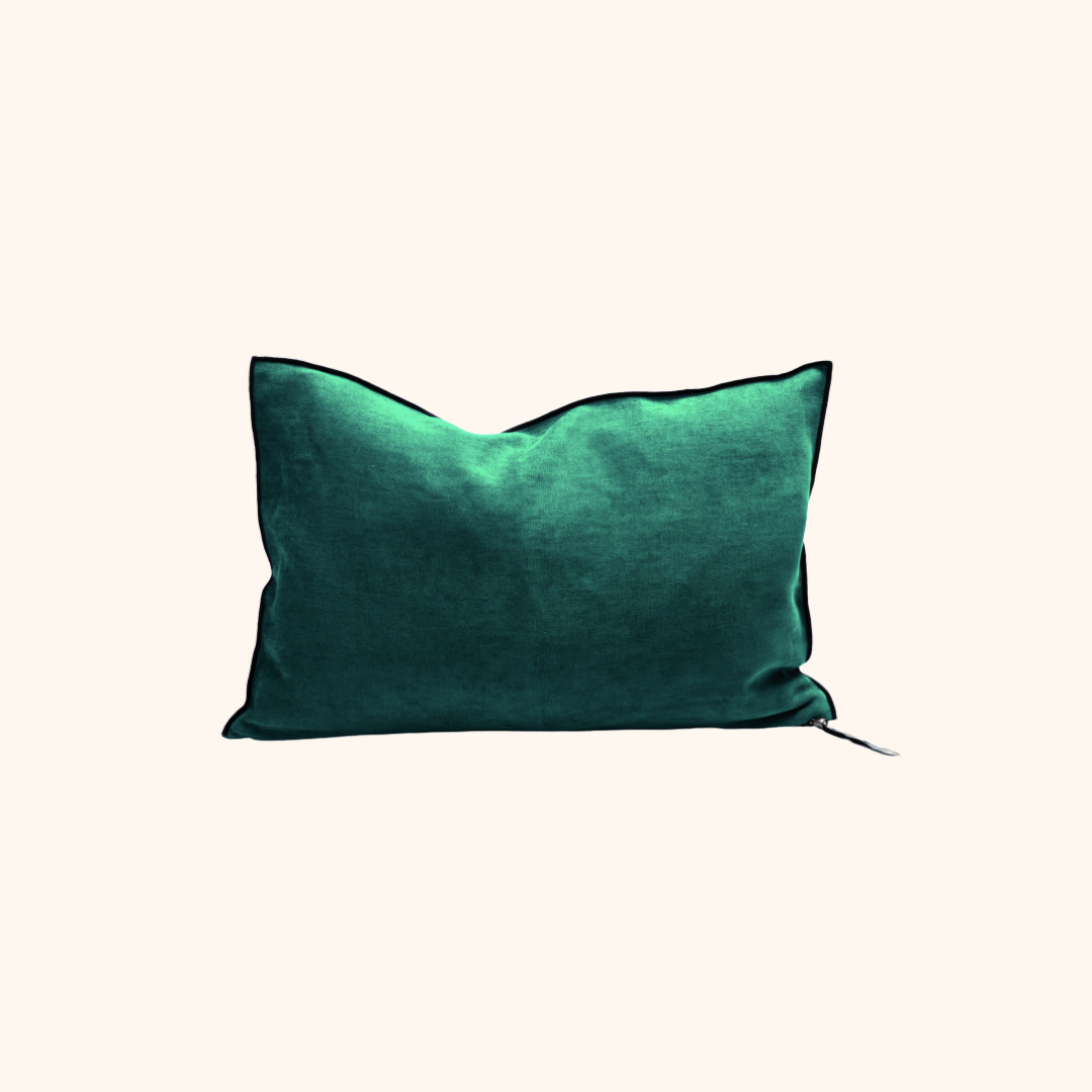 Inside Out Chenille Soft Wash Cushion Black Line