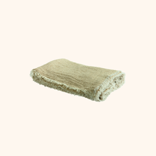 Vice Versa Fringed Throw in Washed Linen Crepe