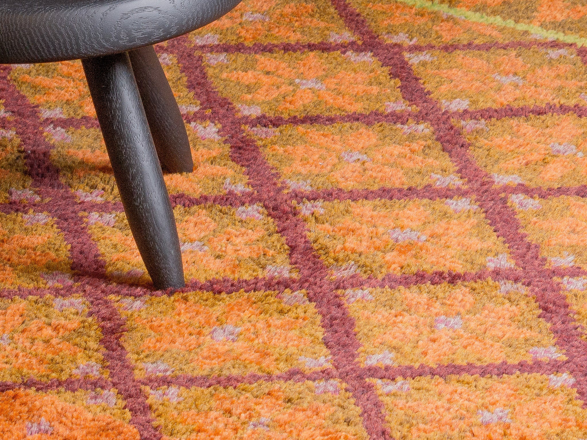 Tapis moldave coloré ancien point noué à la main 100% laine - 128cm x 205cm