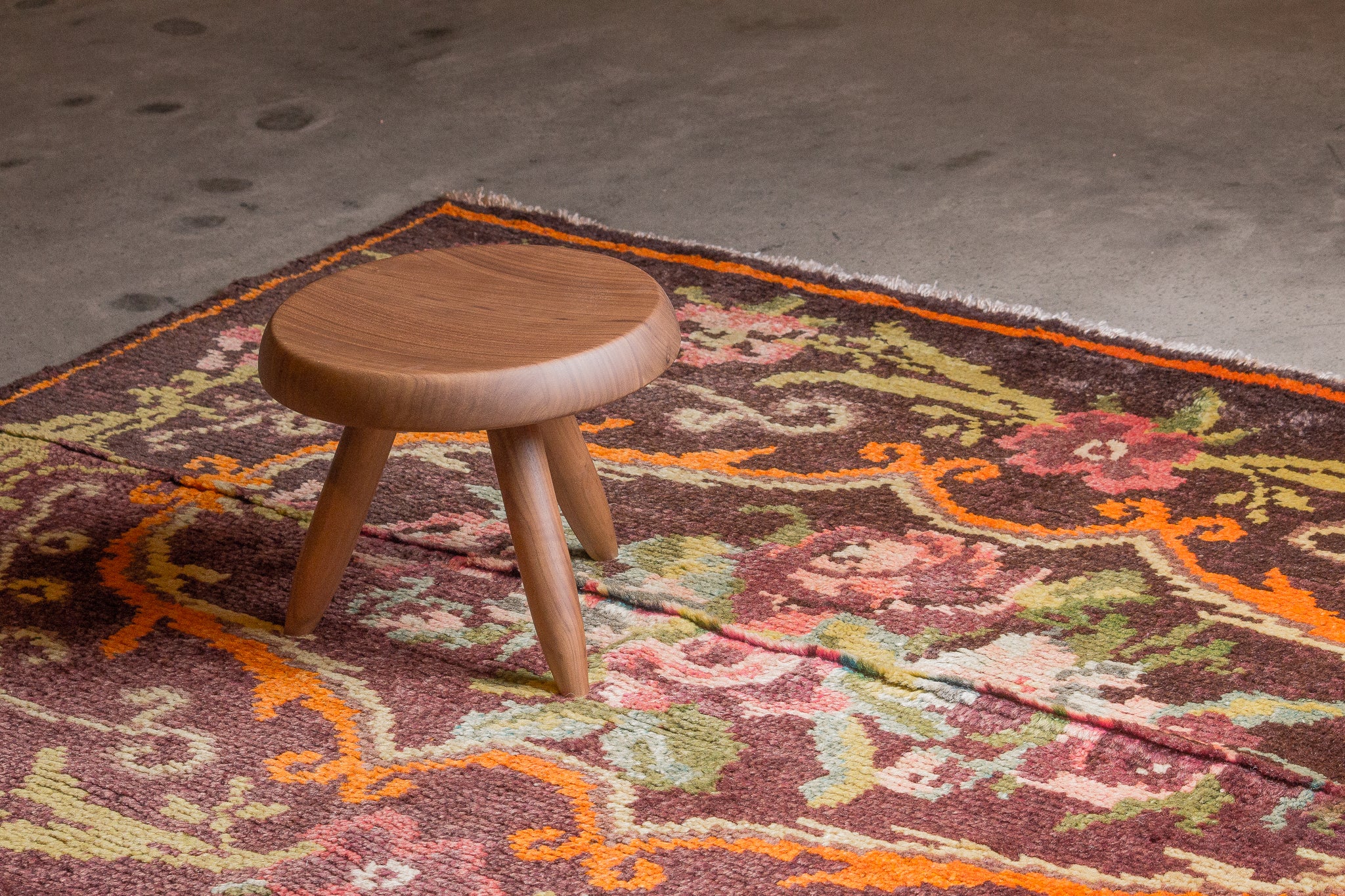 Tapis moldave coloré ancien point noué à la main 100% laine - 143cm x 200cm