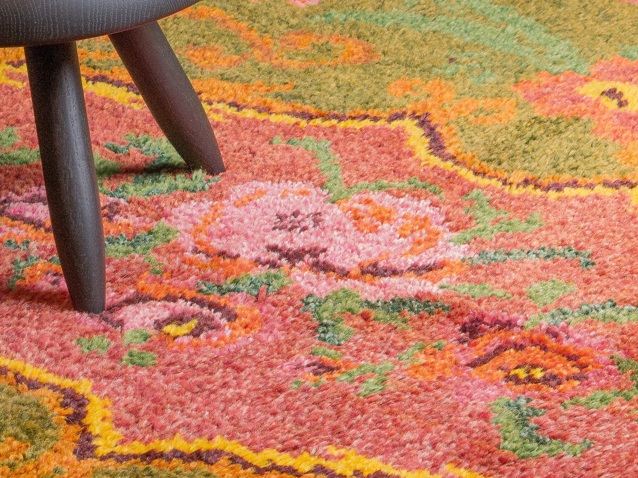 Tapis moldave coloré ancien point noué à la main 100% laine - 142cm x 220cm