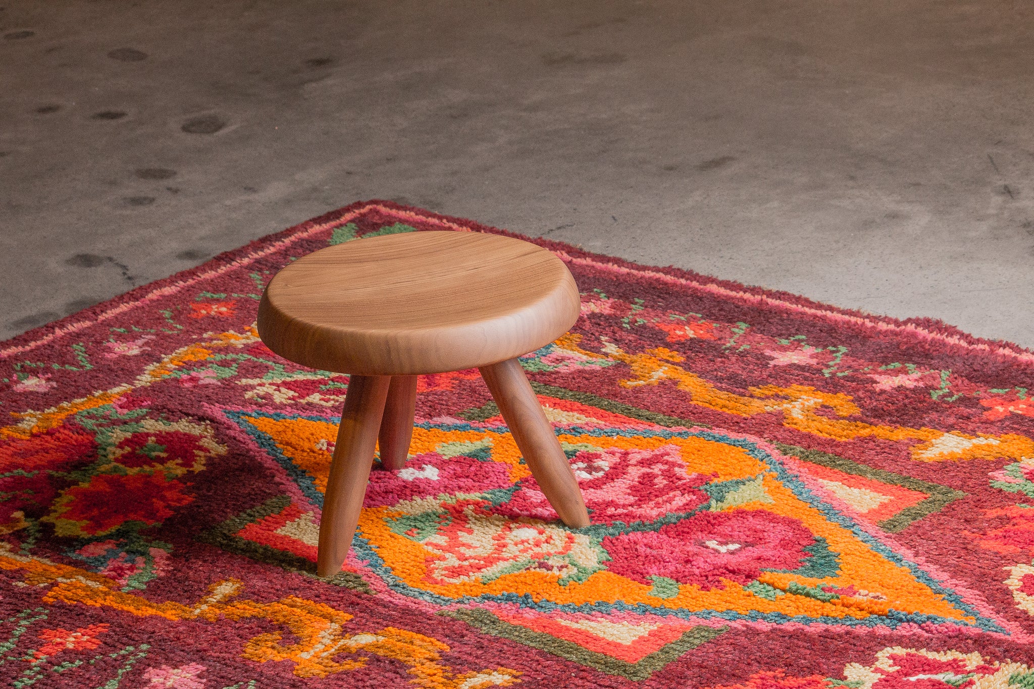 Tapis moldave coloré ancien point noué à la main 100% laine - 144cm x 195cm