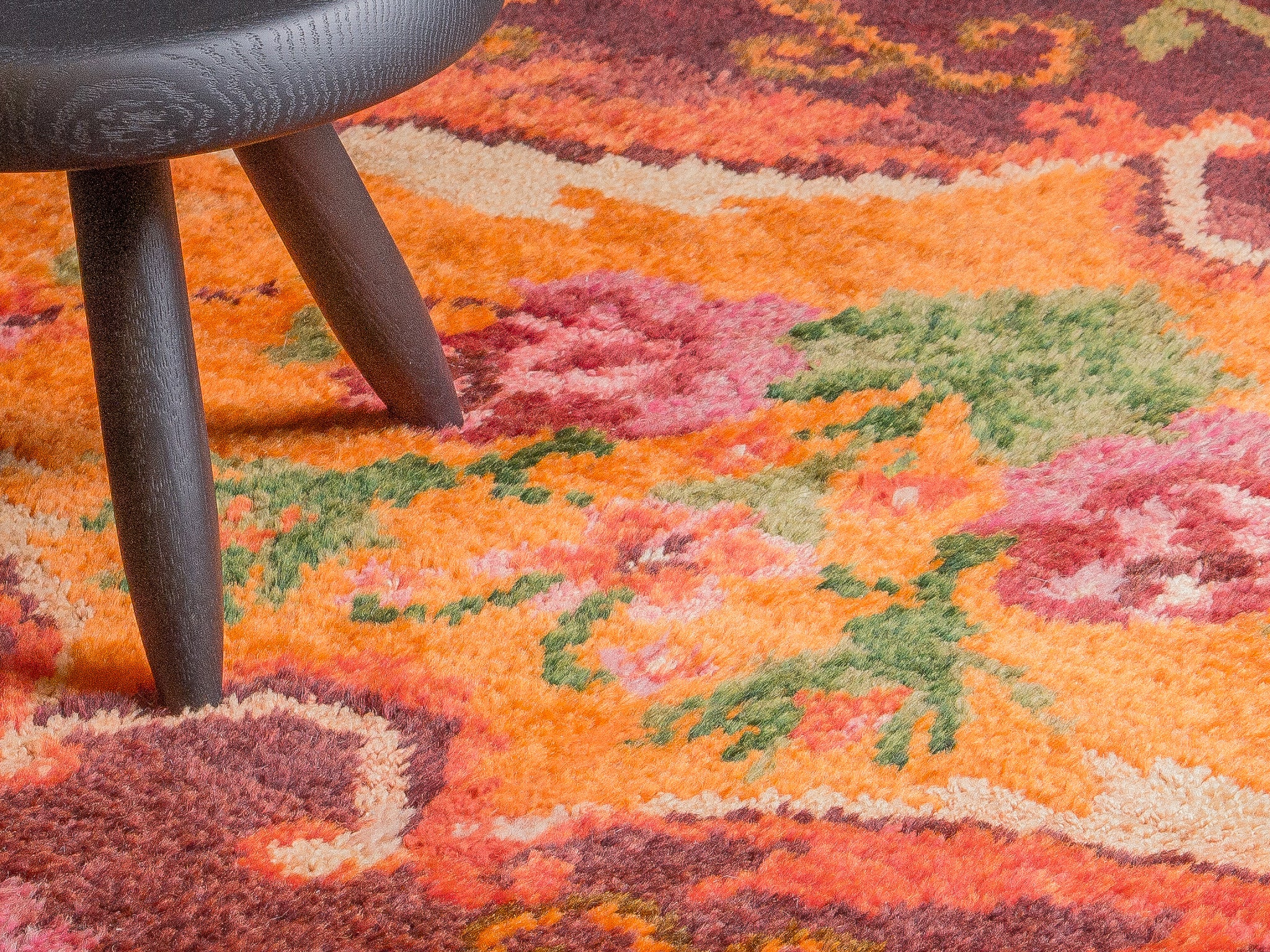 Tapis moldave coloré ancien point noué à la main 100% laine - 140cm x 196cm