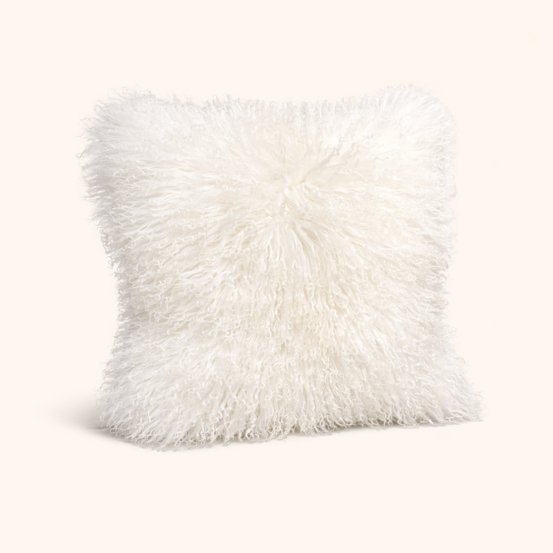 Coussin en poil Agneau du Tibet - 50cm x 50cm