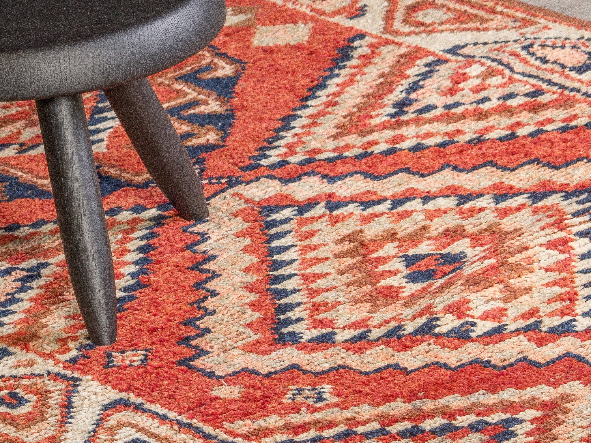 Tapis Herki 100% laine noué à la main - 99cm x 355cm