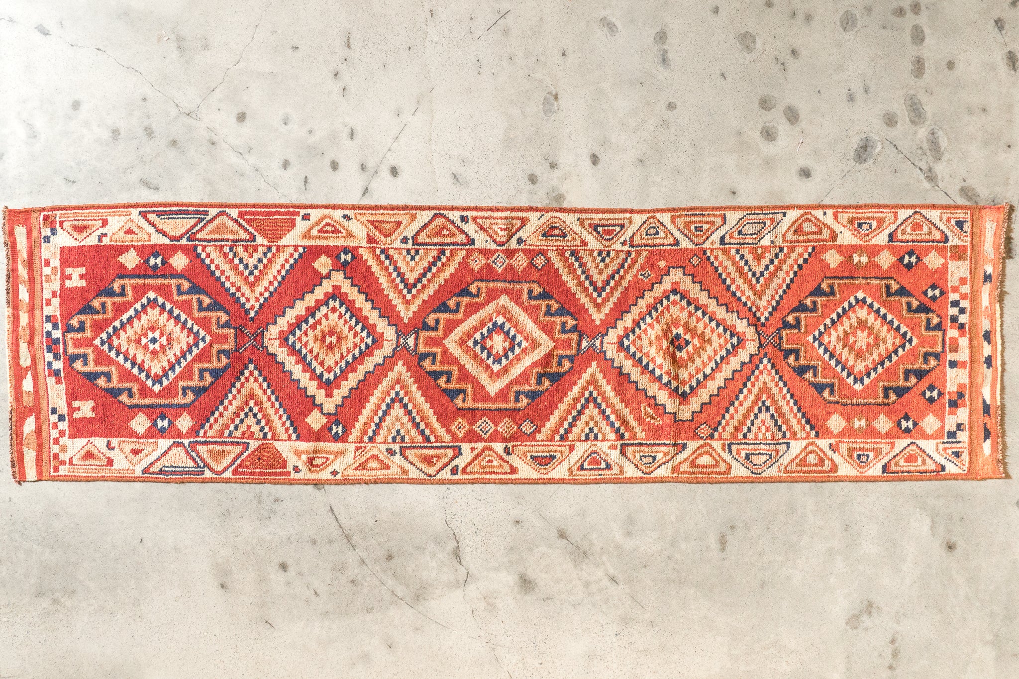 Tapis Herki 100% laine noué à la main - 99cm x 355cm