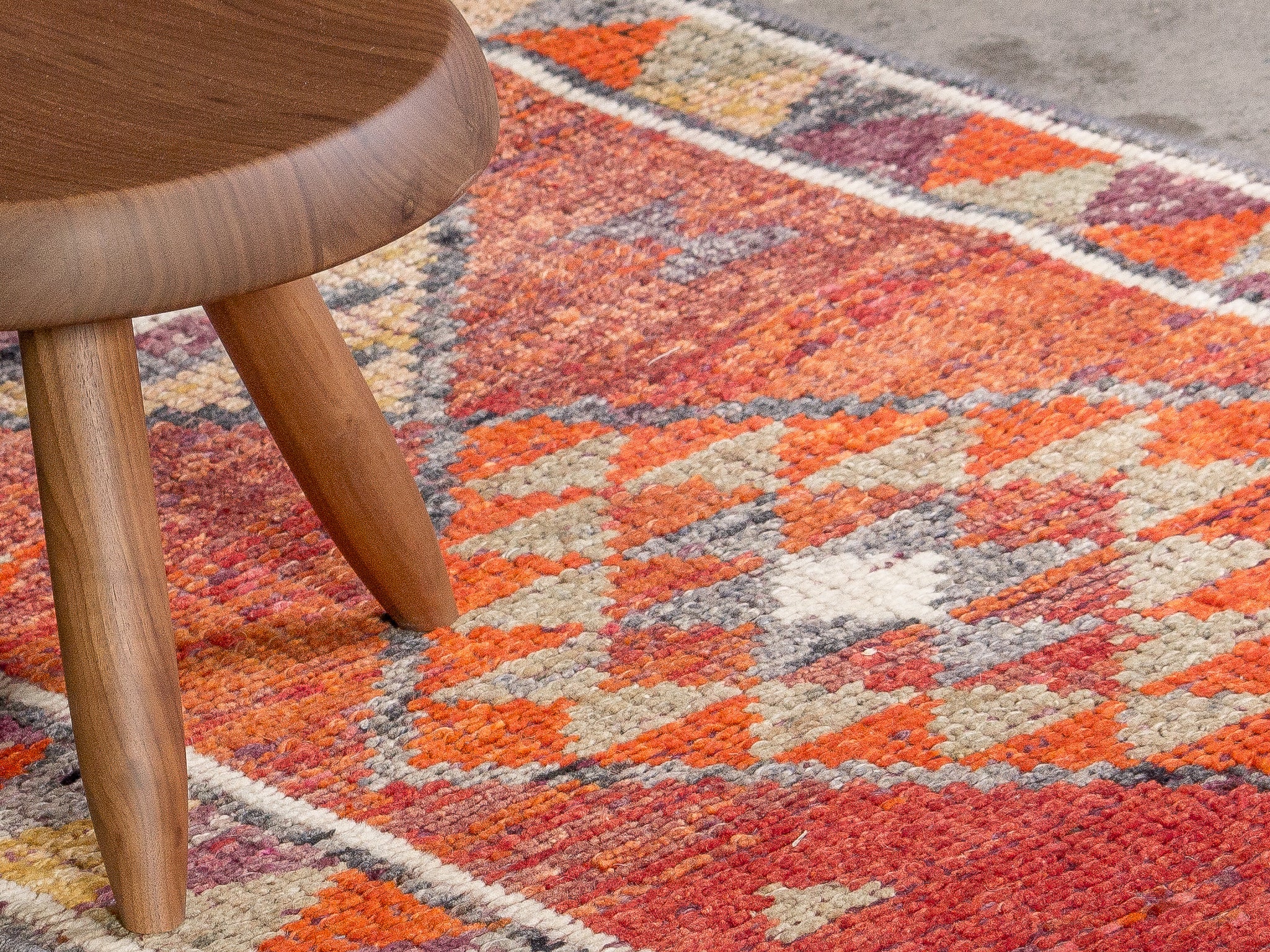 Tapis Herki 100% laine noué à la main - 81cm x 353cm