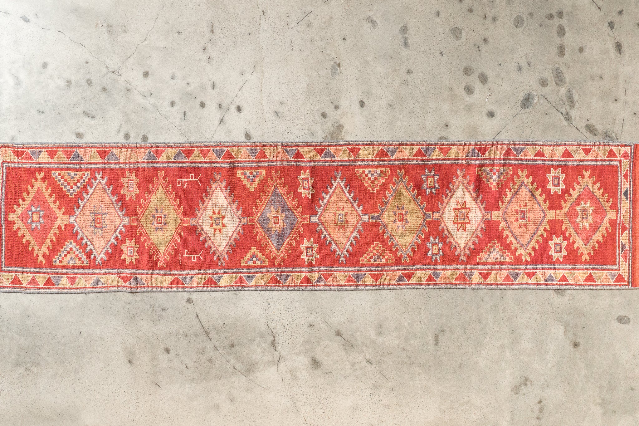 Tapis Herki 100% laine noué à la main - 87cm x 395cm