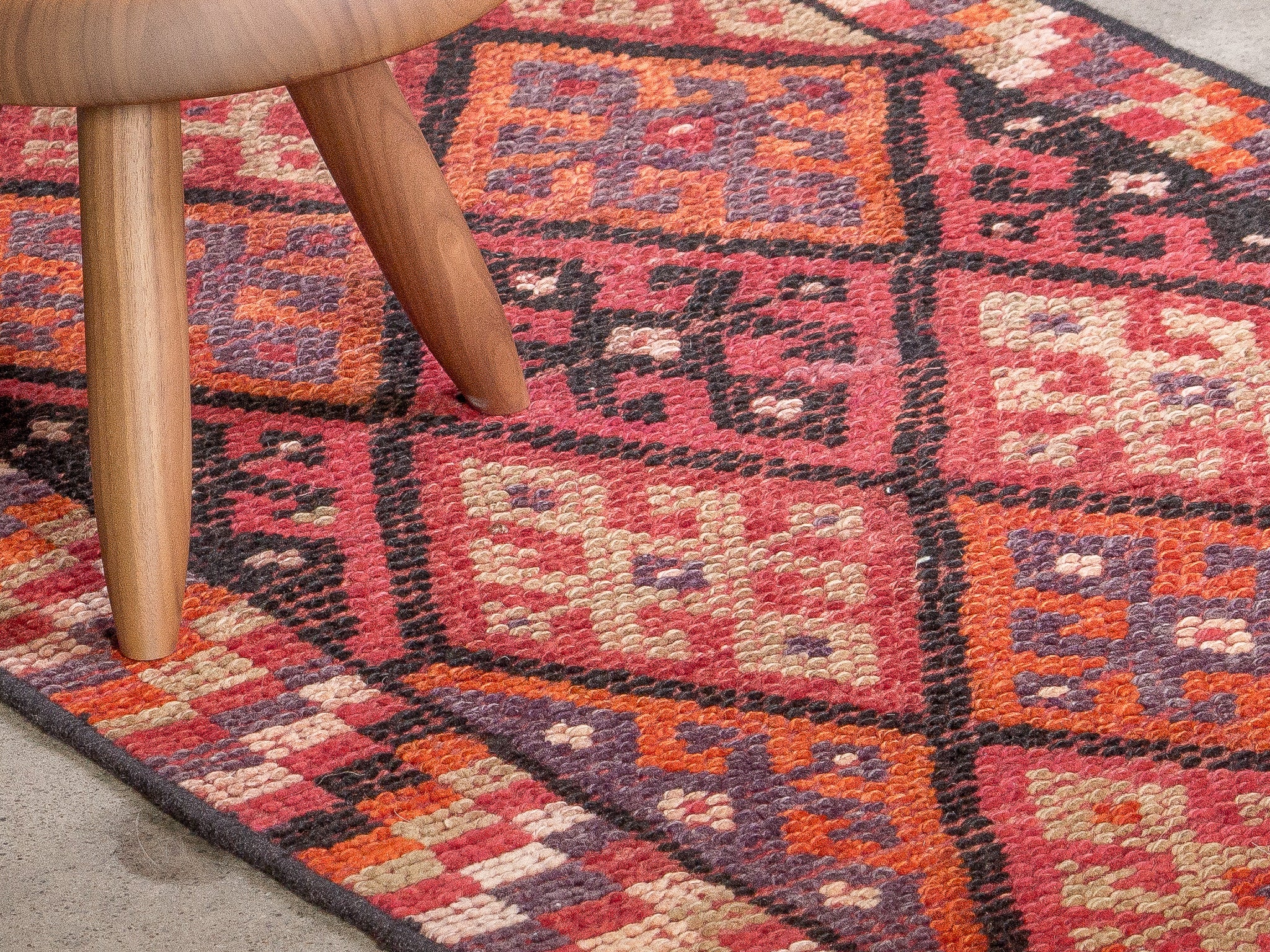 Tapis Herki 100% laine noué à la main - 78cm x 386cm