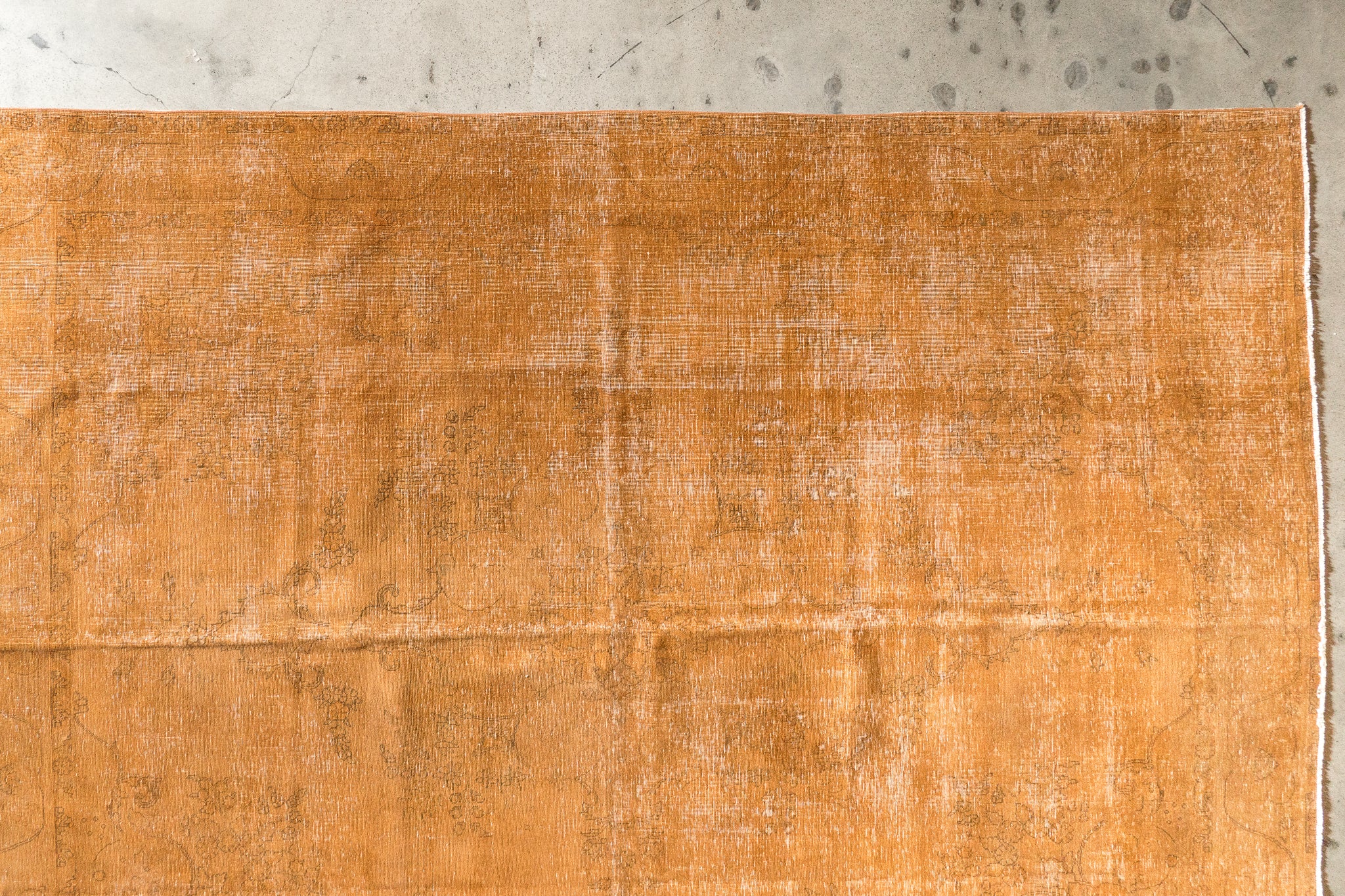 Tapis taban vintage laine et coton marron - 287cm x 385cm