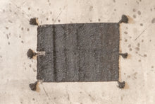 Black long pile Afghan rug made from 100% yak wool