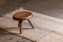 Tapis afghan beige 100% laine de yak - 86cm x 252cm