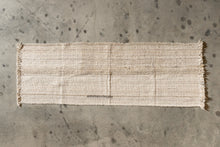 Tapis afghan beige 100% laine de yak - 86cm x 252cm